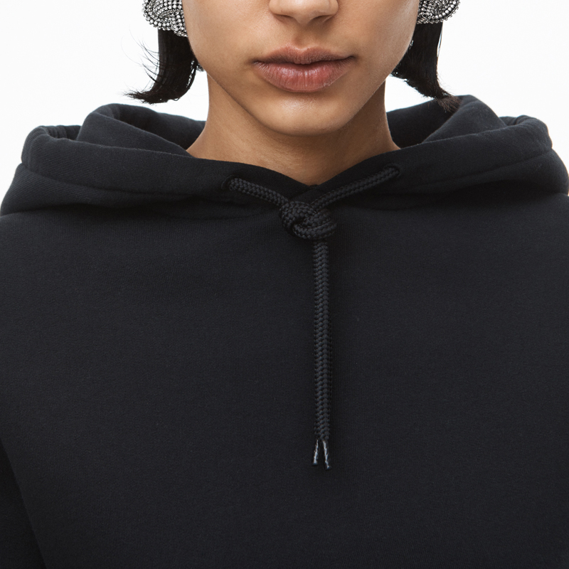 ALEXANDER WANG 黑色女士卫衣/帽衫 4CC3212053-001商品第4张图片规格展示