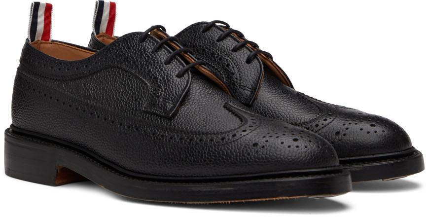 商品Thom Browne|黑色长翼布洛克鞋,价格¥9119,第6张图片详细描述