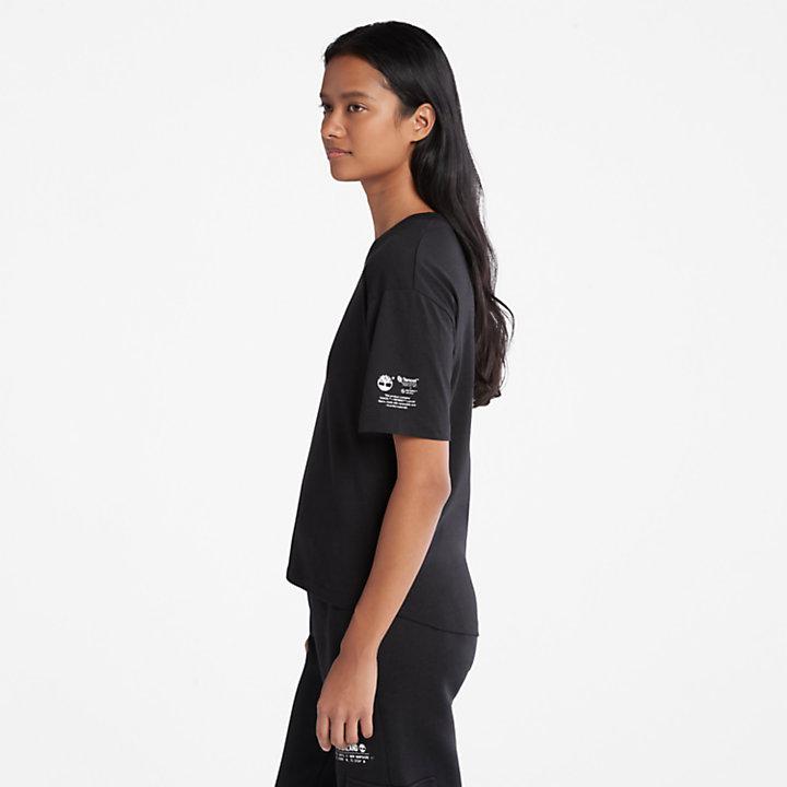 T-Shirt with Tencel™ x Refibra™ Technology for Women in Black商品第4张图片规格展示