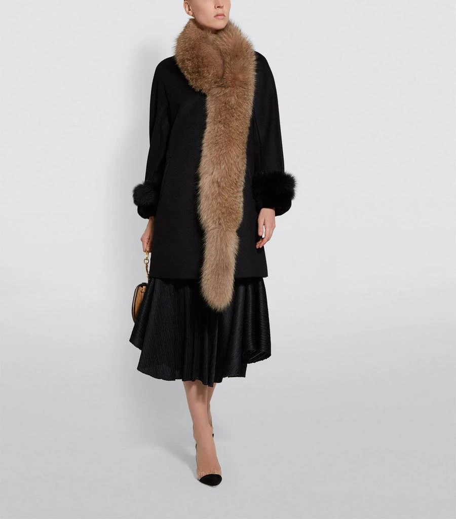 商品Max Mara|Fur Trim 羊毛大衣,价格¥8755,第4张图片详细描述