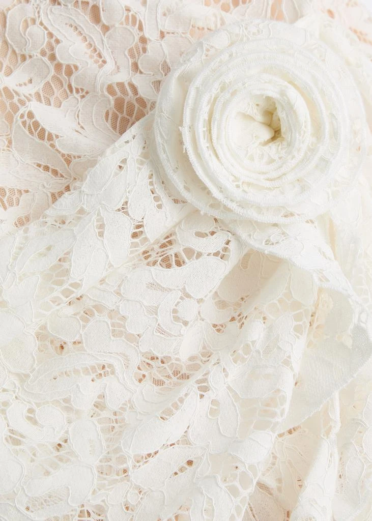 商品DE LA VALI|Bodita rose-appliqué lace mini dress,价格¥4331,第5张图片详细描述