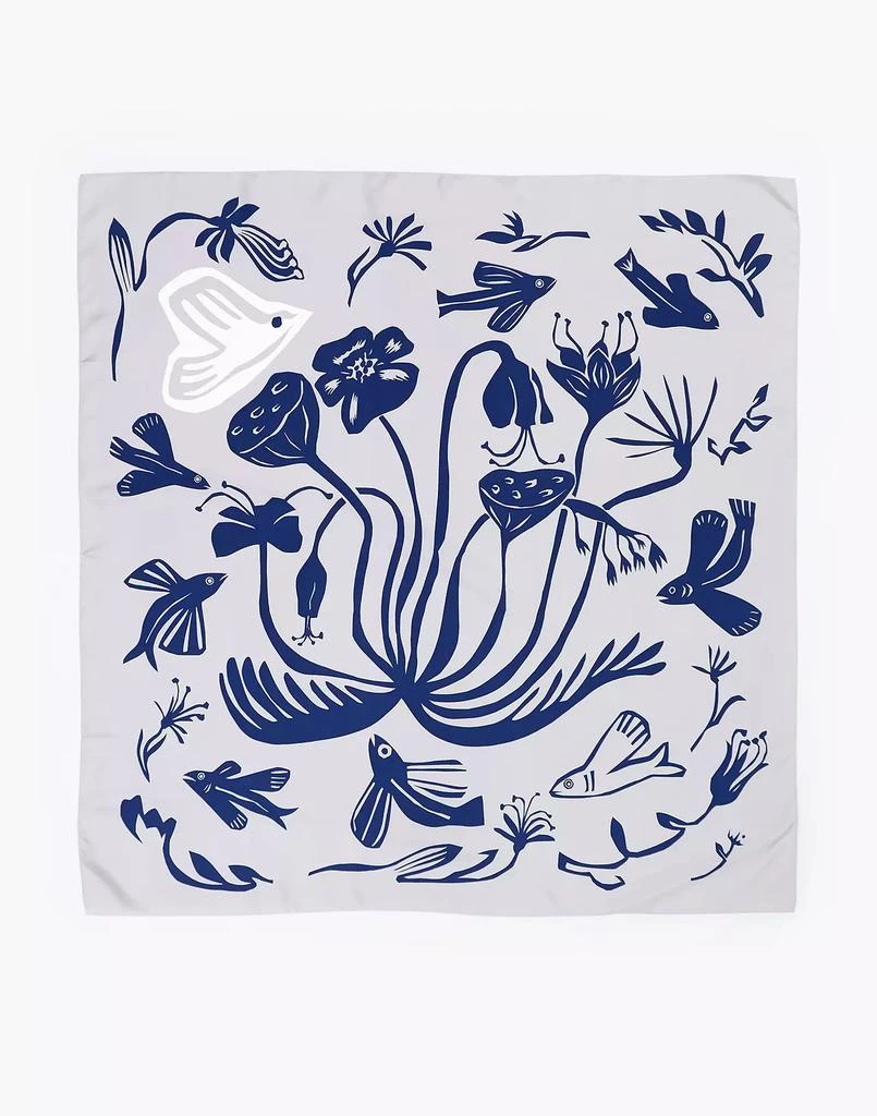 商品Madewell|Winona Irene Silk Flying Fish Flying Bird Square Scarf,价格¥518,第2张图片详细描述