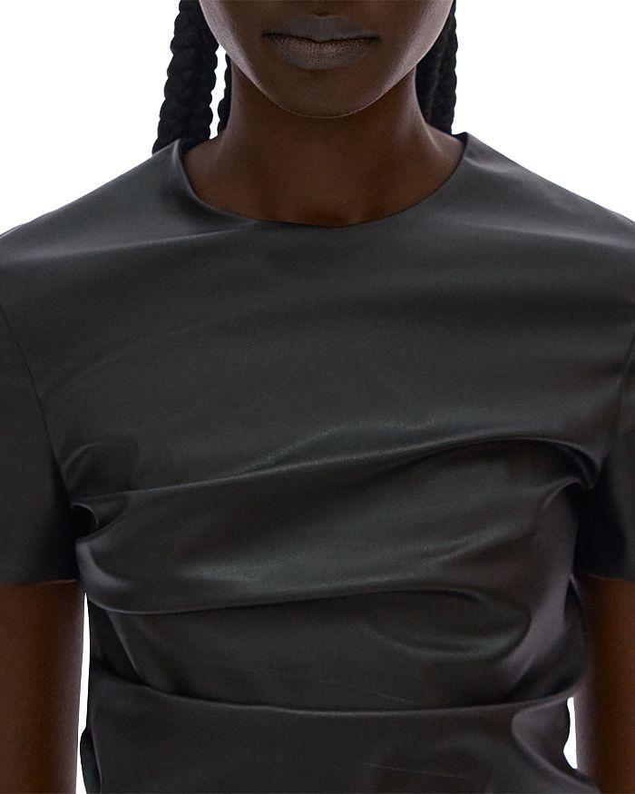 商品Helmut Lang|Faux Leather Twist Short Sleeve Tee,价格¥2113,第5张图片详细描述