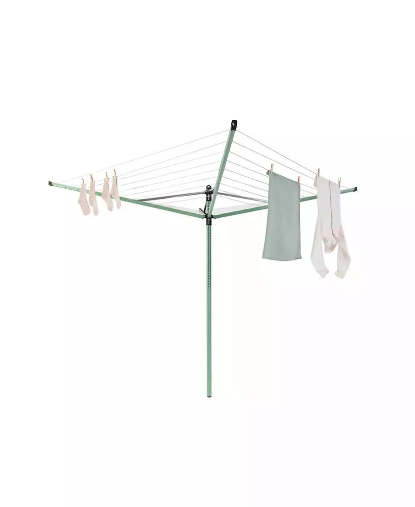 商品Brabantia|Rotary Lift-O-Matic Clothesline - 164', 50 Meter with Metal Ground Spike, Protective Cover, Peg Bag and Wooden Clothespins Set,价格¥2011,第2张图片详细描述