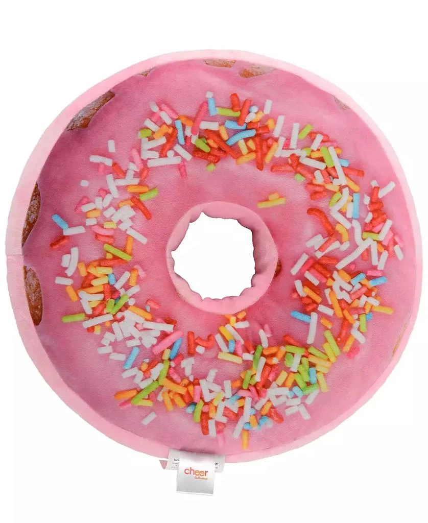 商品Cheer Collection|Reversible Photoreal Donut Decorative Pillow, 16" Round,价格¥163,第2张图片详细描述