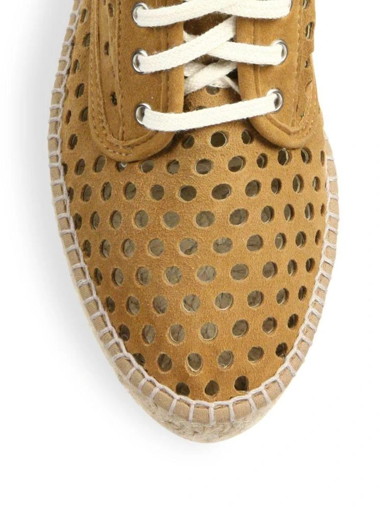 商品Loeffler Randall|Alfie Perforated Suede Platform Espadrille Sneakers,价格¥676,第3张图片详细描述