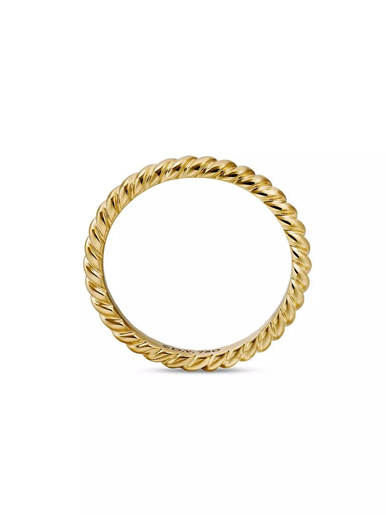 商品David Yurman|Cable Band Ring in 18K Yellow Gold, 2MM,价格¥4871,第4张图片详细描述