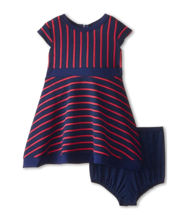 商品Us Angels|Striped Ottoman Cap Sleeve w/ Full Skirt & Color Block Hem (Infant),价格¥211,第1张图片