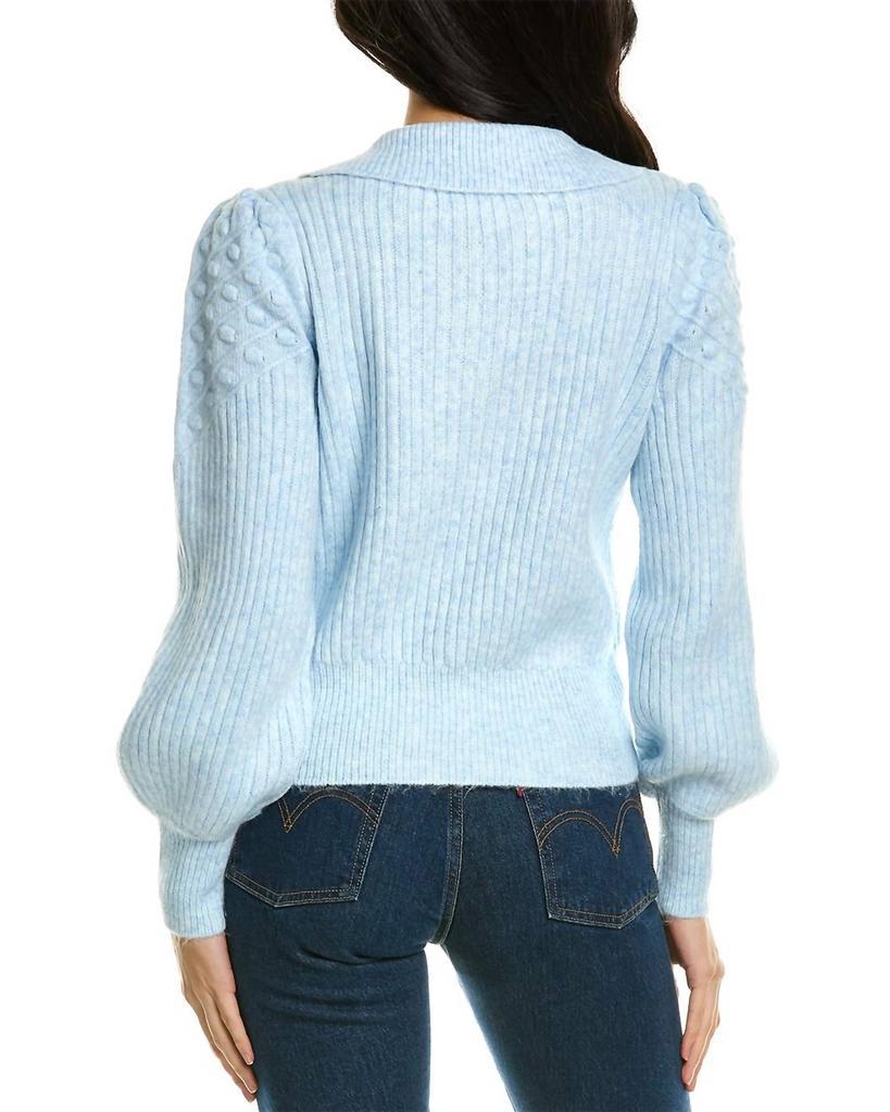 商品Design History|Shine Vneck Sweater In Powder Blue,价格¥628,第1张图片详细描述