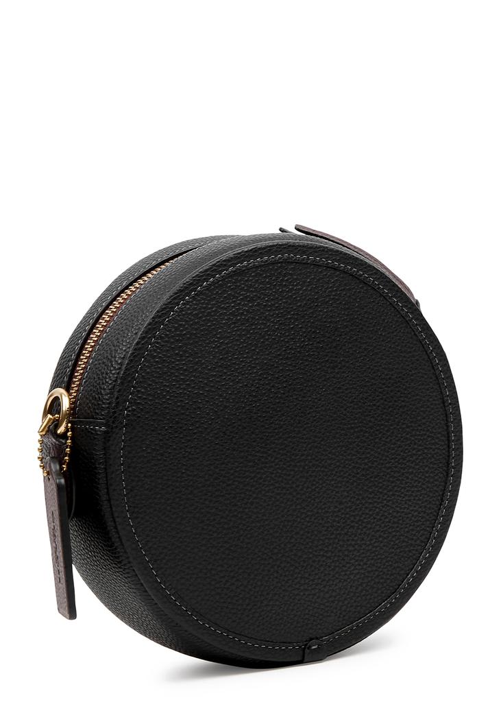 Kia black leather cross-body bag商品第2张图片规格展示
