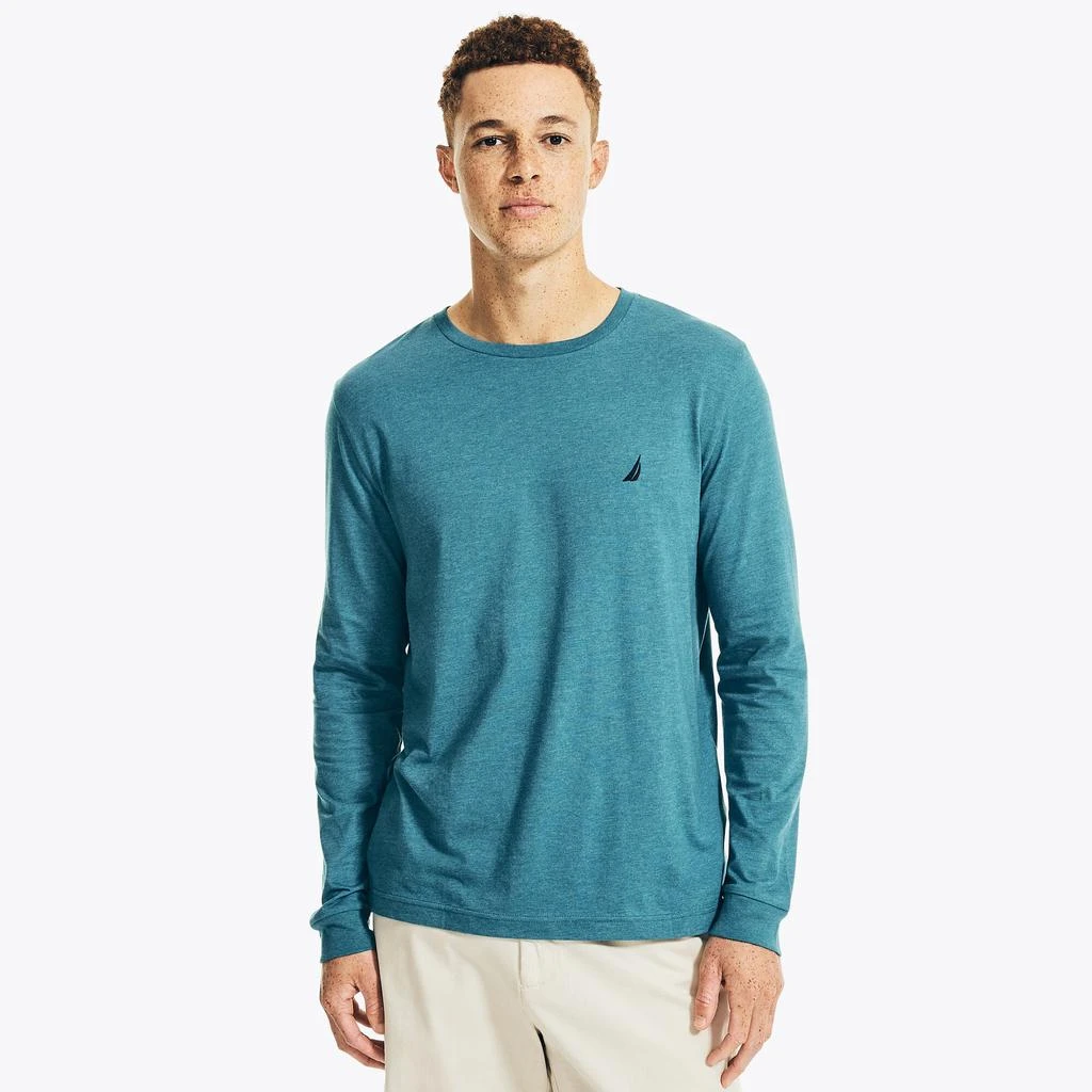 商品Nautica|Mens Heathered Crewneck Long-Sleeve T-Shirt,价格¥121,第1张图片