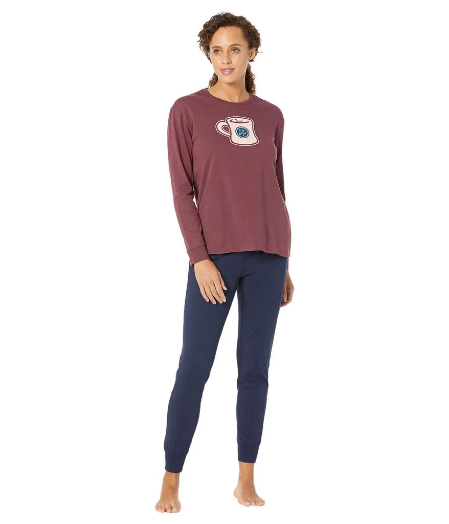 商品Life is Good|Hot Chocolate Long Sleeve Snuggle Up Sleep Tee,价格¥213,第4张图片详细描述