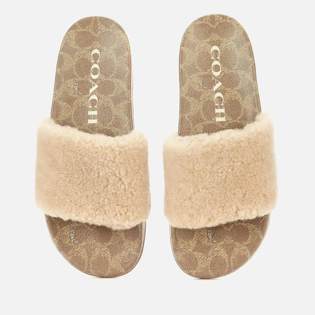 商品Coach|Coach Women's Ulla Shearling Slide Sandals,价格¥488,第1张图片