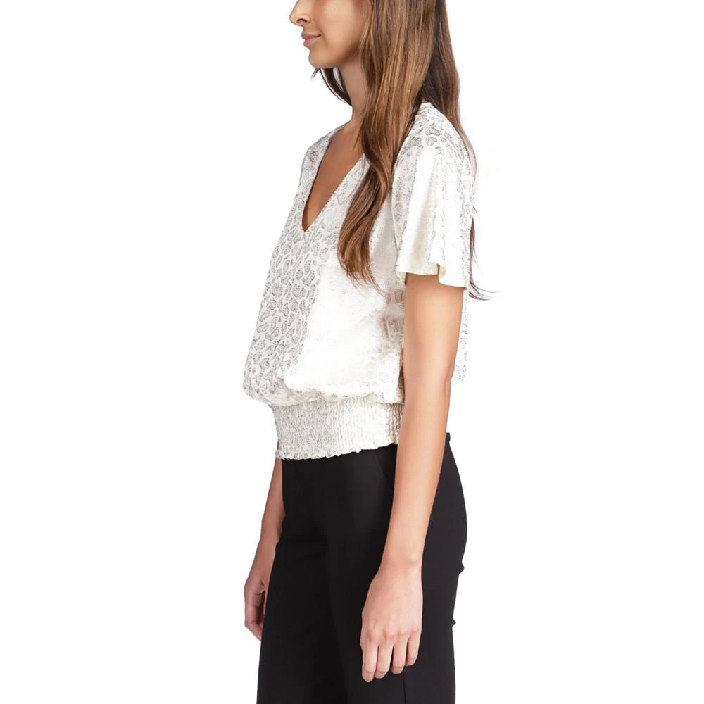 商品Michael Kors|Women's Metallic Paisley Smocked Blouse,价格¥202,第3张图片详细描述