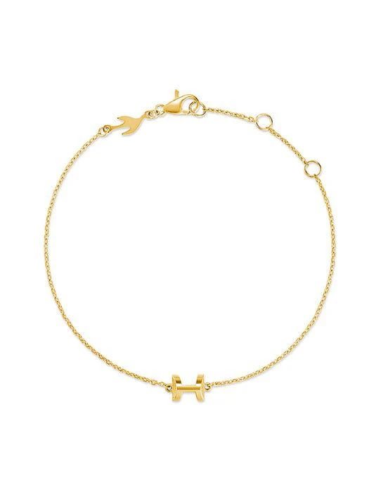 商品hyeres-lor|Happiness 14K H Bracelet_Gold,价格¥1906,第1张图片