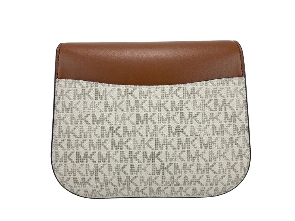 商品Michael Kors|Michael Kors Emilia Small ivory Signature PVC Saddle Crossbody Handbag Women's Purse,价格¥2656,第3张图片详细描述