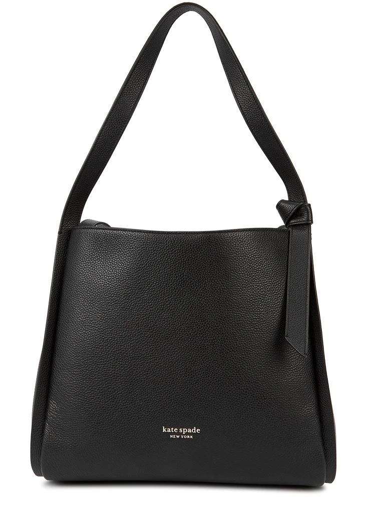 商品Kate Spade|Knott large black leather shoulder bag,价格¥3524,第1张图片