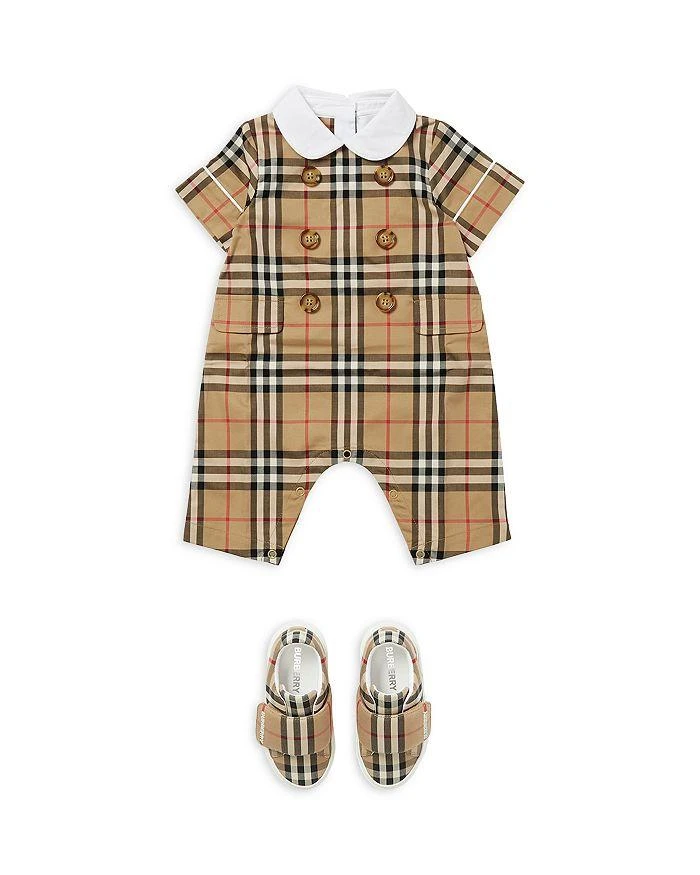 商品Burberry|Unisex Check Stretch Cotton Playsuit - Baby,价格¥3065,第3张图片详细描述