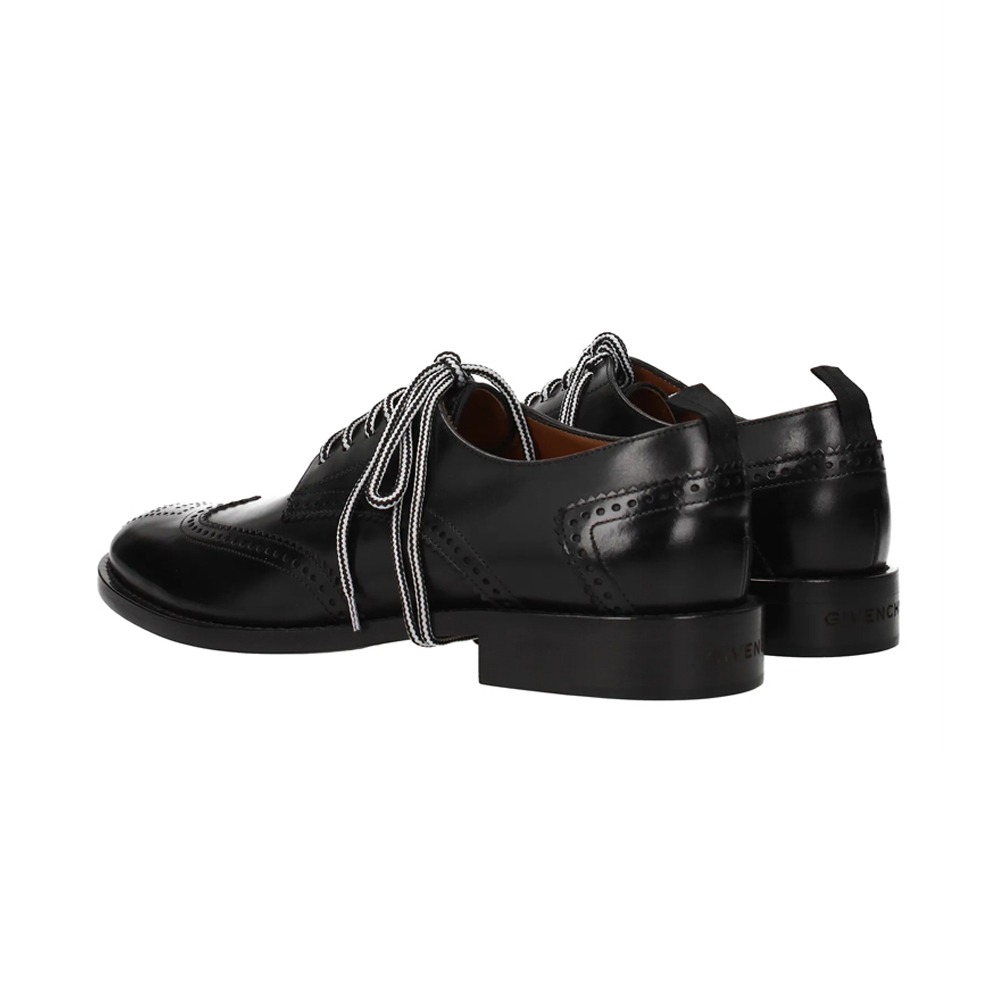GIVENCHY 男士黑色皮革系带皮鞋 BH100PH05A-001商品第4张图片规格展示