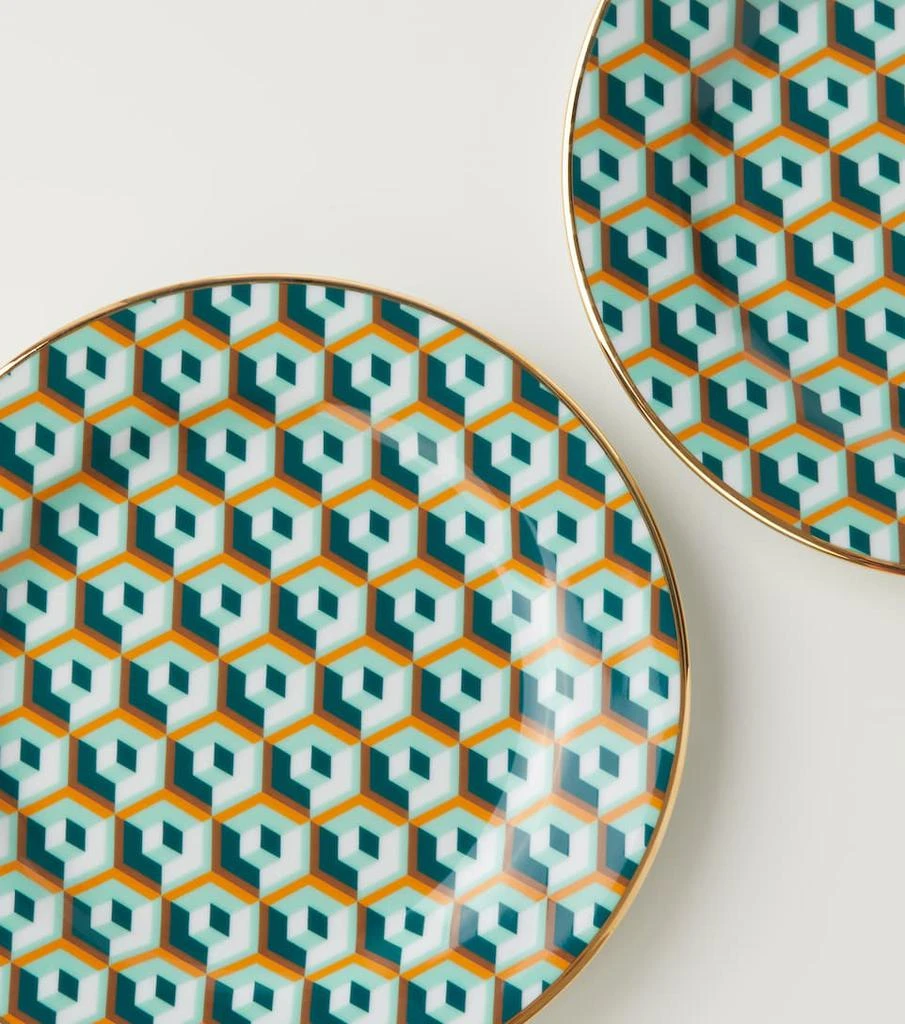 商品LA DOUBLE J|Cubi Verde set of 2 dessert plates,价格¥941,第2张图片详细描述
