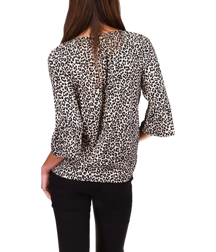 Cheetah Flare Sleeve Top商品第3张图片规格展示