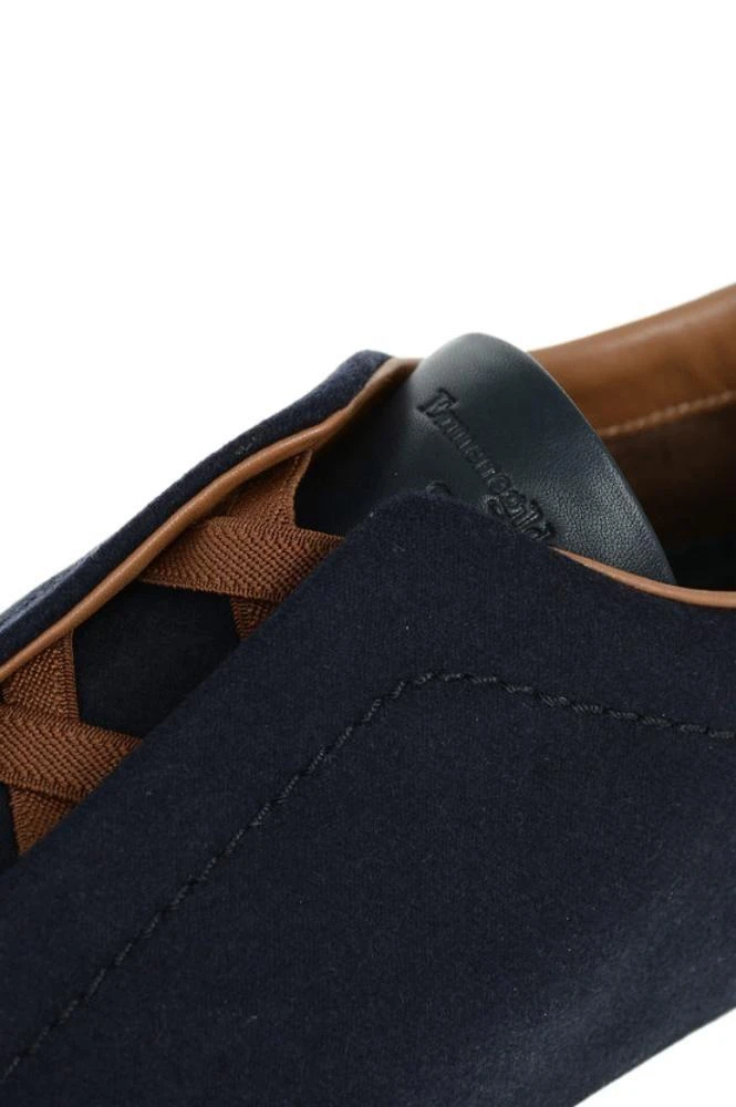 商品Zegna|Ermenegildo Zegna Men's  Blue Other Materials Sneakers,价格¥3922,第4张图片详细描述