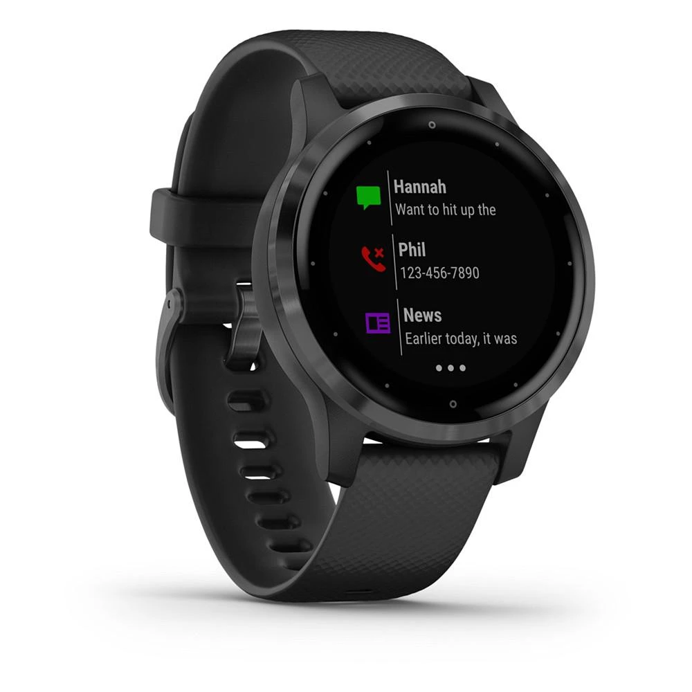 Unisex vivoactive 4S Black Silicone Strap Touchscreen Smart Watch 40mm 商品