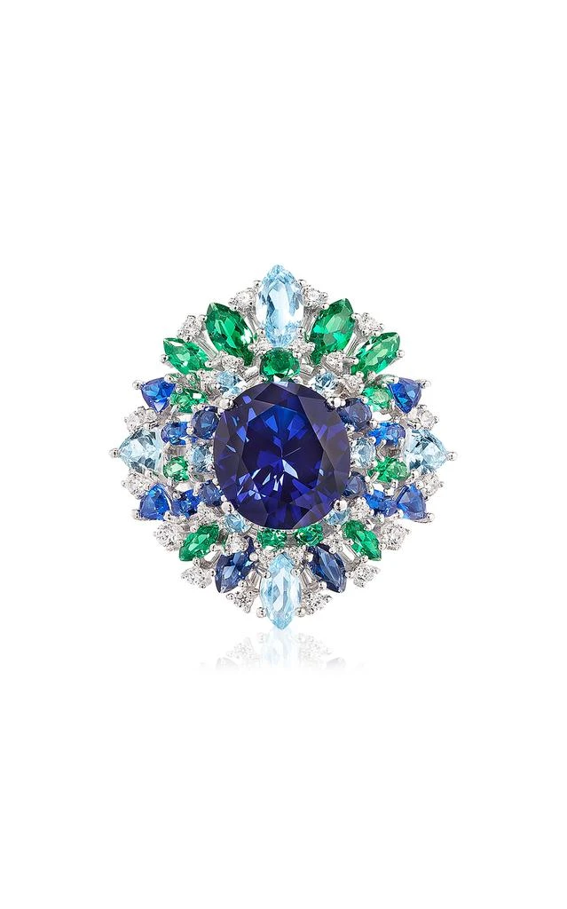 商品Anabela Chan|Anabela Chan - Mirage 18k Gold and Rhodium Vermeil Sapphire Ring - Yellow - US 8 - Moda Operandi - Gifts For Her,价格¥16732,第1张图片