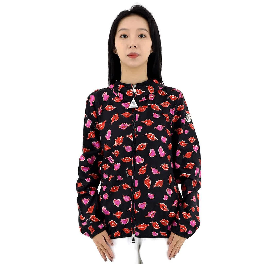 商品Moncler|Ladies Bomber Jacket With Hearts And Lips Print,价格¥3042,第1张图片