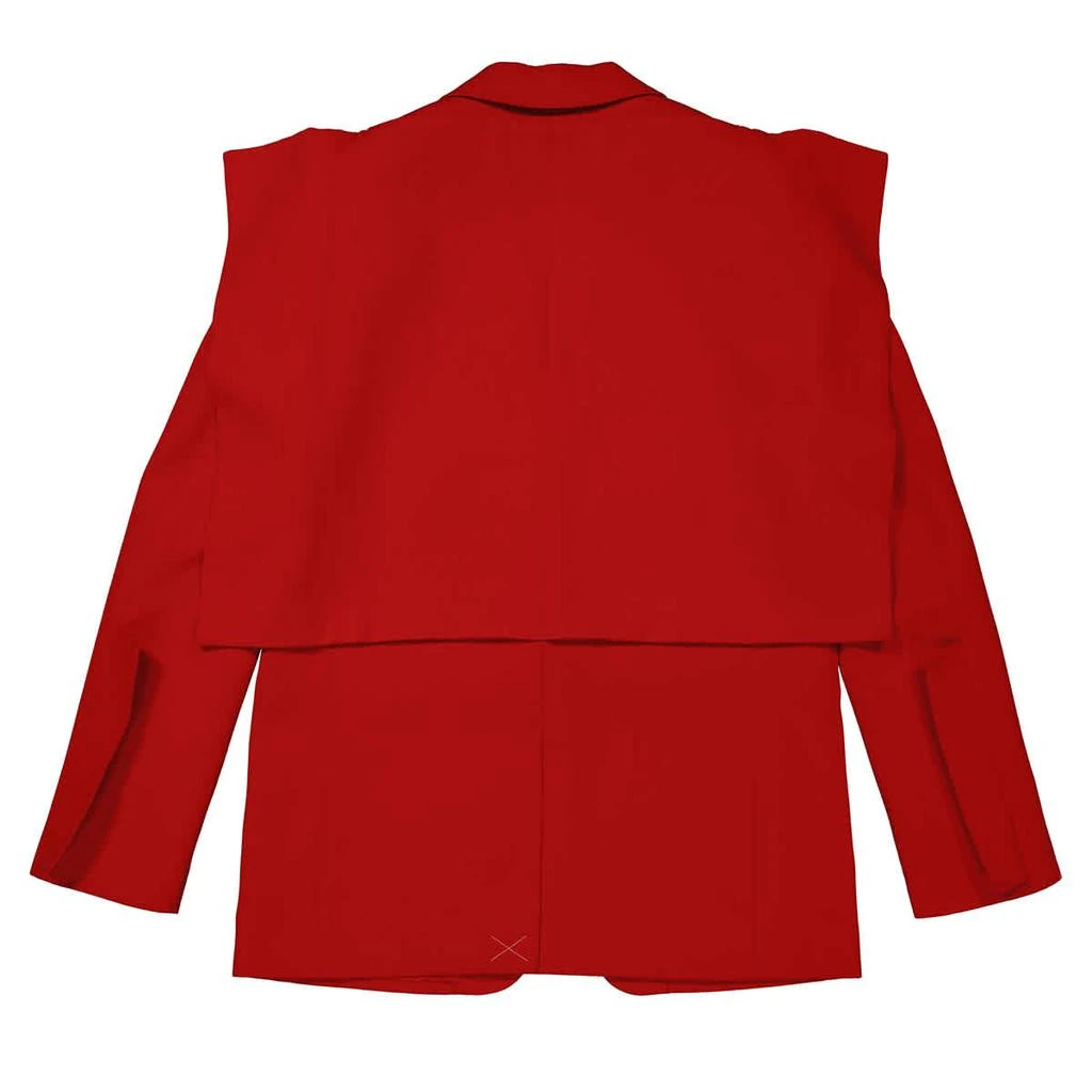 商品Burberry|Ladies Bright Red Grain De Poudre Wool Panel Detail Tailored Blazer Jacket,价格¥3094,第2张图片详细描述