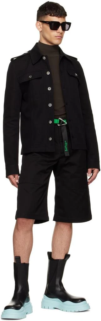 商品Bottega Veneta|Black & Green Triangle Belt,价格¥3613,第3张图片详细描述