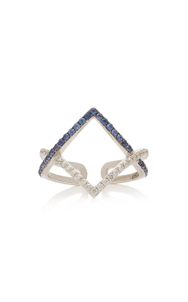 商品TULLIA|TULLIA - 14K White Gold; Sapphire And Diamond Ring - Blue - US 7 - Moda Operandi - Gifts For Her,价格¥19753,第1张图片