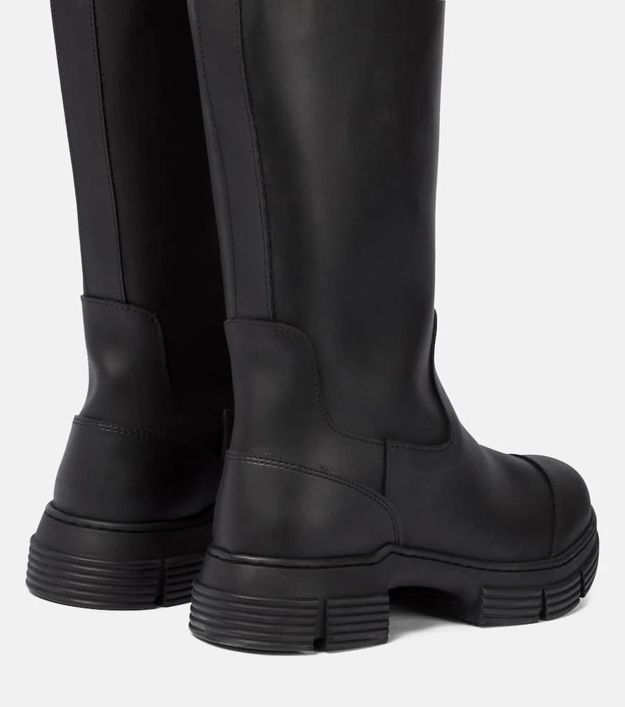 商品Ganni|Rubber knee-high boots,价格¥1567,第3张图片详细描述