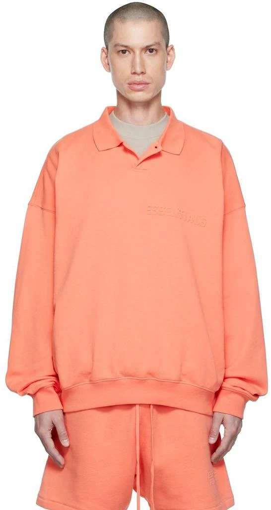 商品Essentials|Pink Long Sleeve Polo,价格¥360,第1张图片