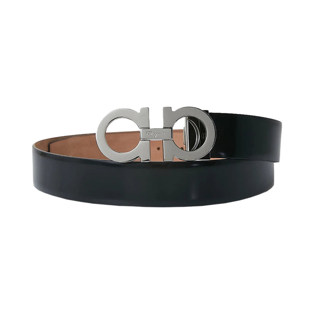 商品Salvatore Ferragamo|Salvatore Ferragamo 菲拉格慕 男士黑色可调节腰带 67-9880-688759【包装随机，部分无包装盒】,价格¥3515,第1张图片