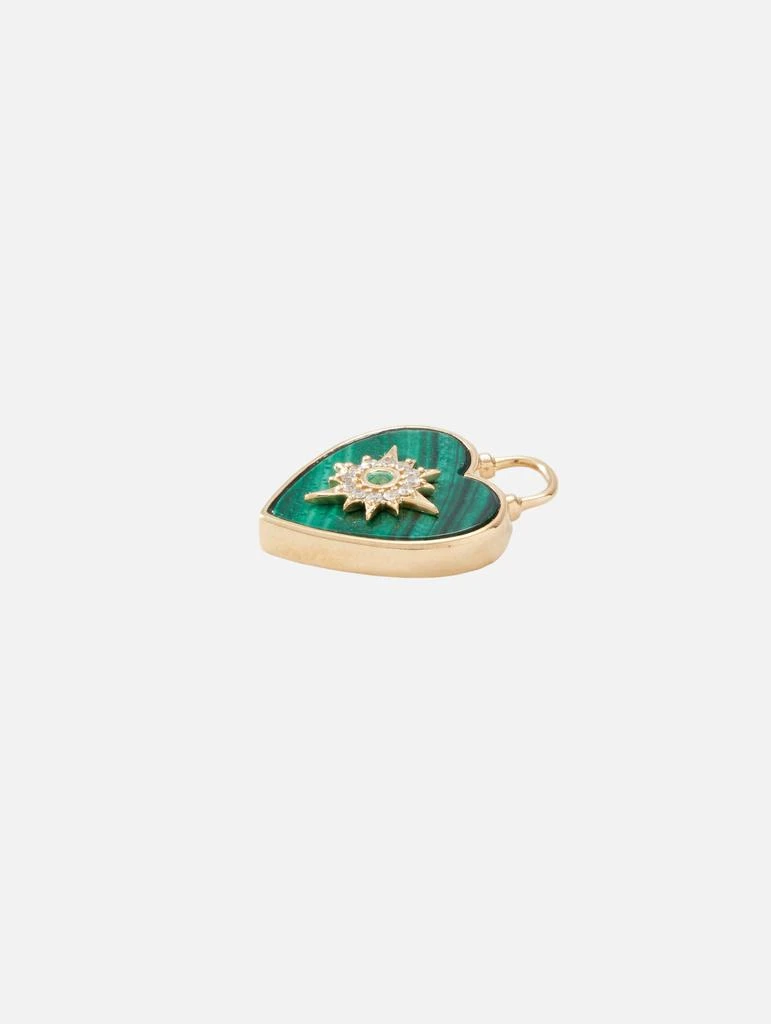 商品THREE STORIES JEWELRY|Trust Your Heart Tablet Pendant Malachite & Emerald,价格¥5249,第3张图片详细描述