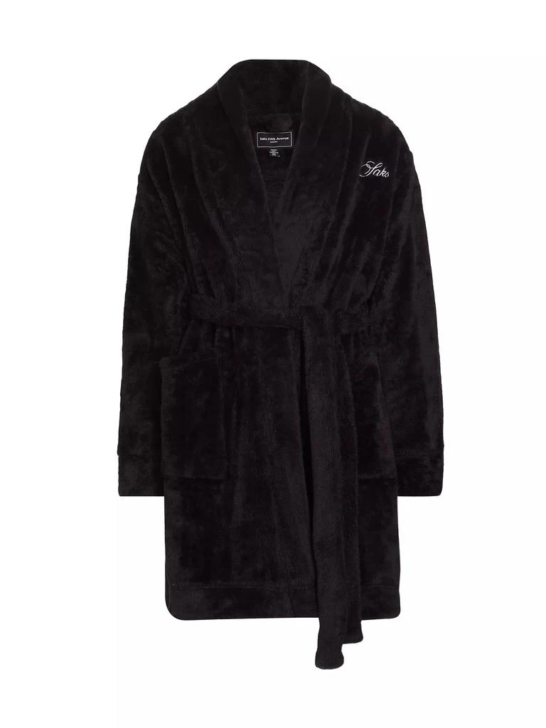 商品Saks Fifth Avenue|COLLECTION Plush Embroidered-Logo Robe,价格¥885,第1张图片