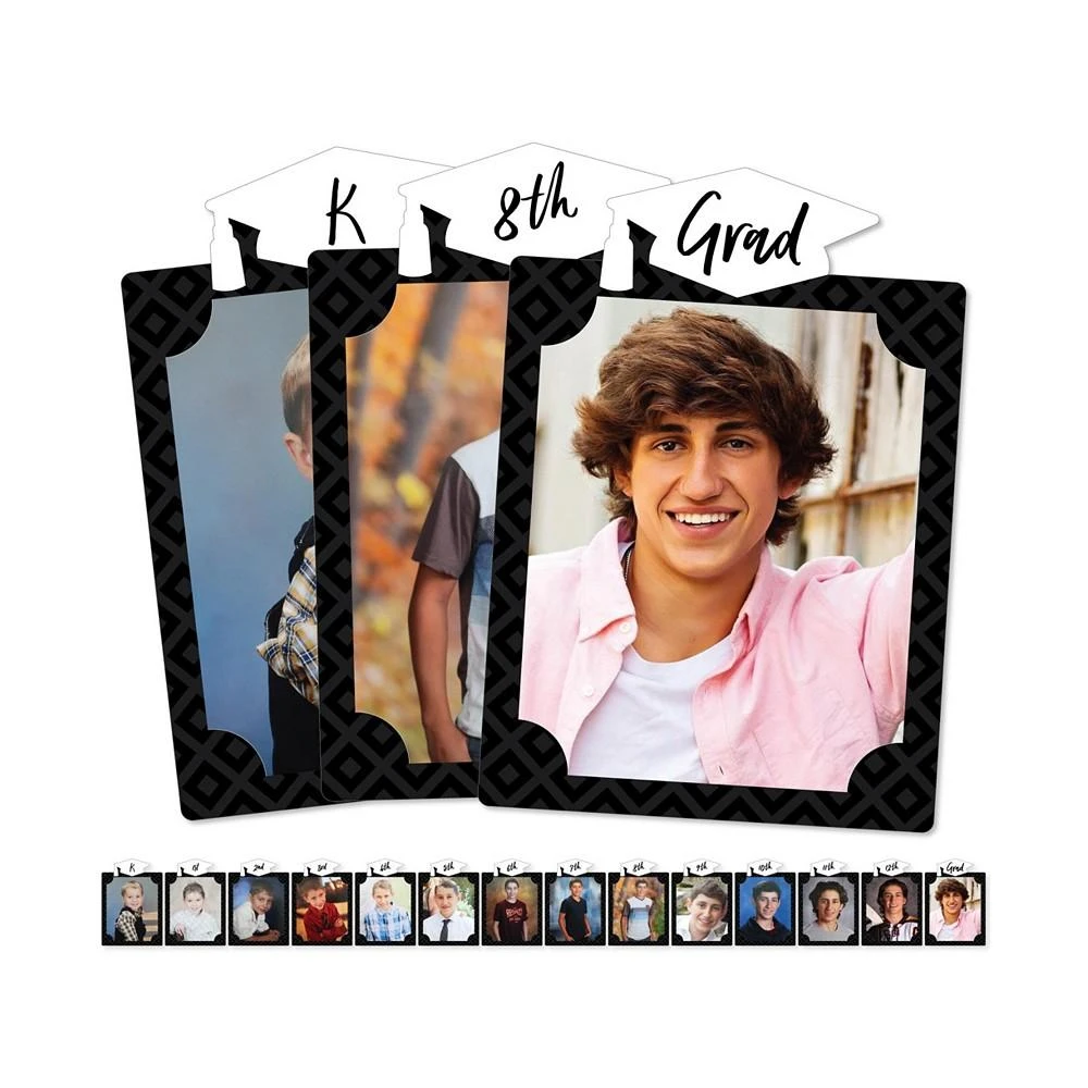 商品Big Dot of Happiness|Black & White Grad - Best is Yet to Come 8 x 10" Photo Holder Picturific Display,价格¥224,第1张图片