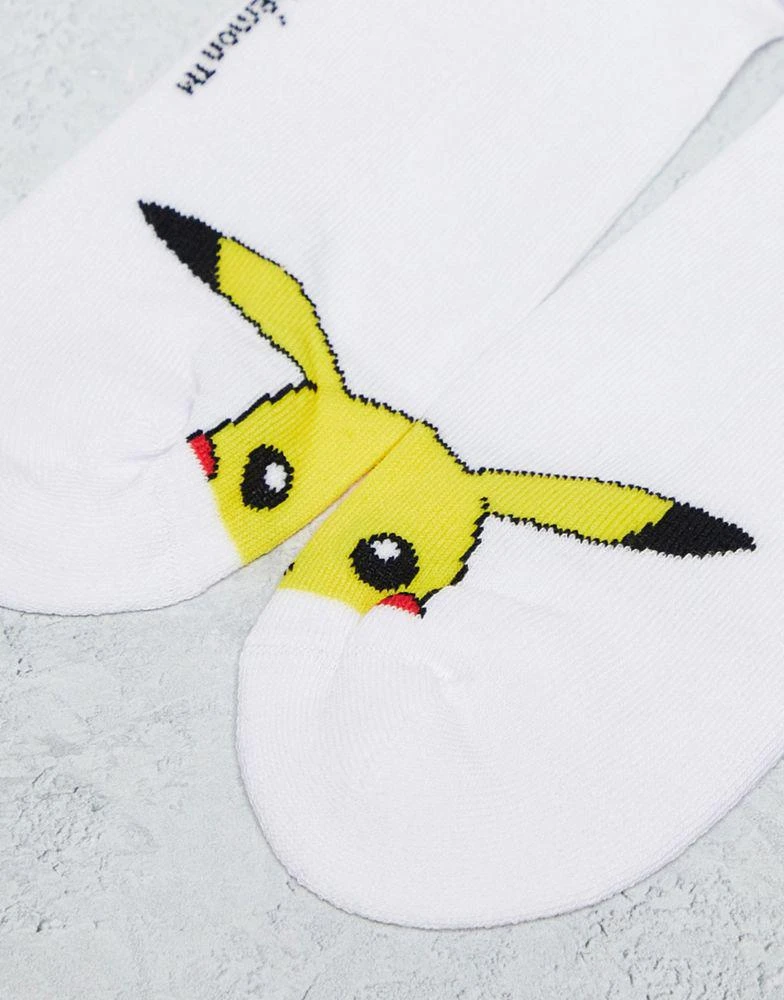 商品ASOS|ASOS DESIGN Pokemon sports sock in white with Pikachu design,价格¥39,第3张图片详细描述