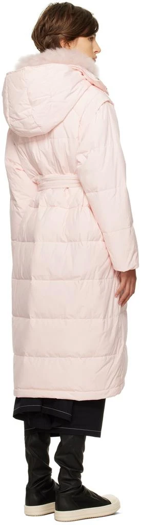 商品Yves Salomon|Pink Quilted Down Jacket,价格¥4039,第3张图片详细描述