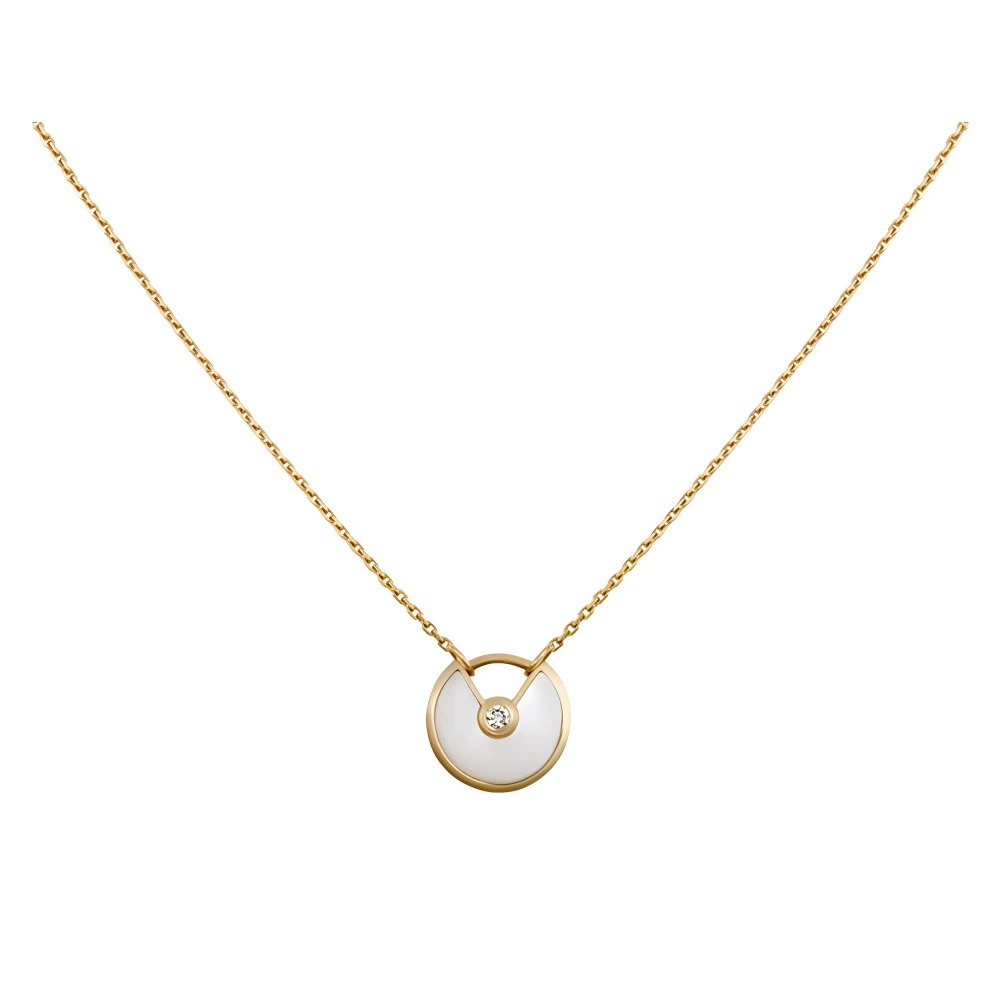 商品[国内直发] Cartier|CARTIER卡地亚 Amulette de 系列 气质时尚轻奢 超小号款 18K金 项链 女款 金色,价格¥12730,第1张图片
