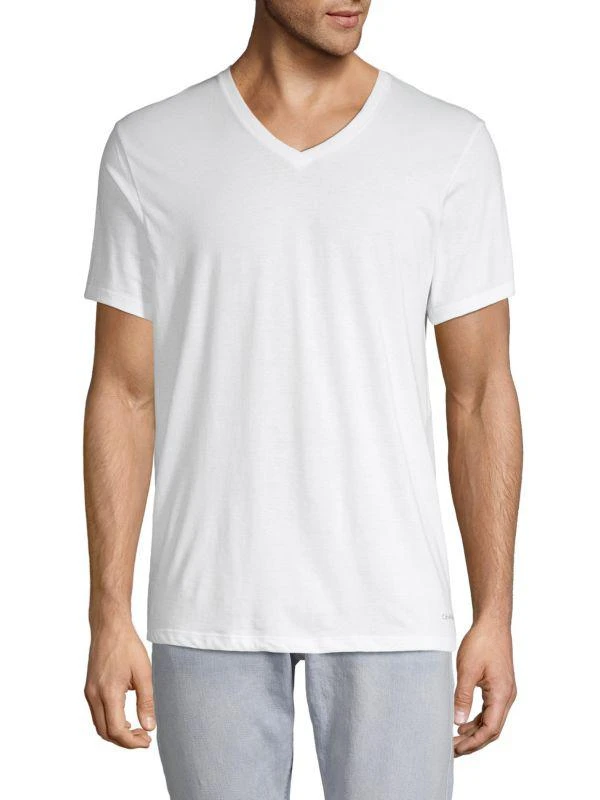 商品Calvin Klein|3-Piece V Neck Tshirt Set,价格¥168,第2张图片详细描述