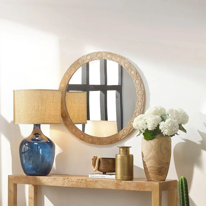 商品Jamie Young|Relief Wood Carved Round Mirror,价格¥6100,第2张图片详细描述