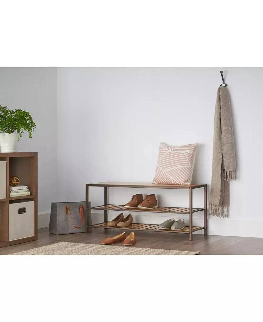 商品TRINITY|3-Tier Bamboo Shoe Bench,价格¥1466,第3张图片详细描述