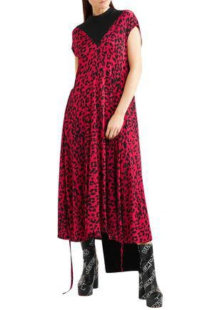 商品Vetements|Paneled leopard-print stretch-jersey midi dress,价格¥5970,第2张图片详细描述