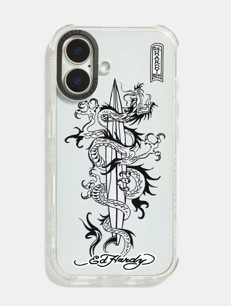 商品Skinnydip London|Ed Hardy x Skinnydip Dragon Dagger Shock iPhone Case,价格¥269,第1张图片