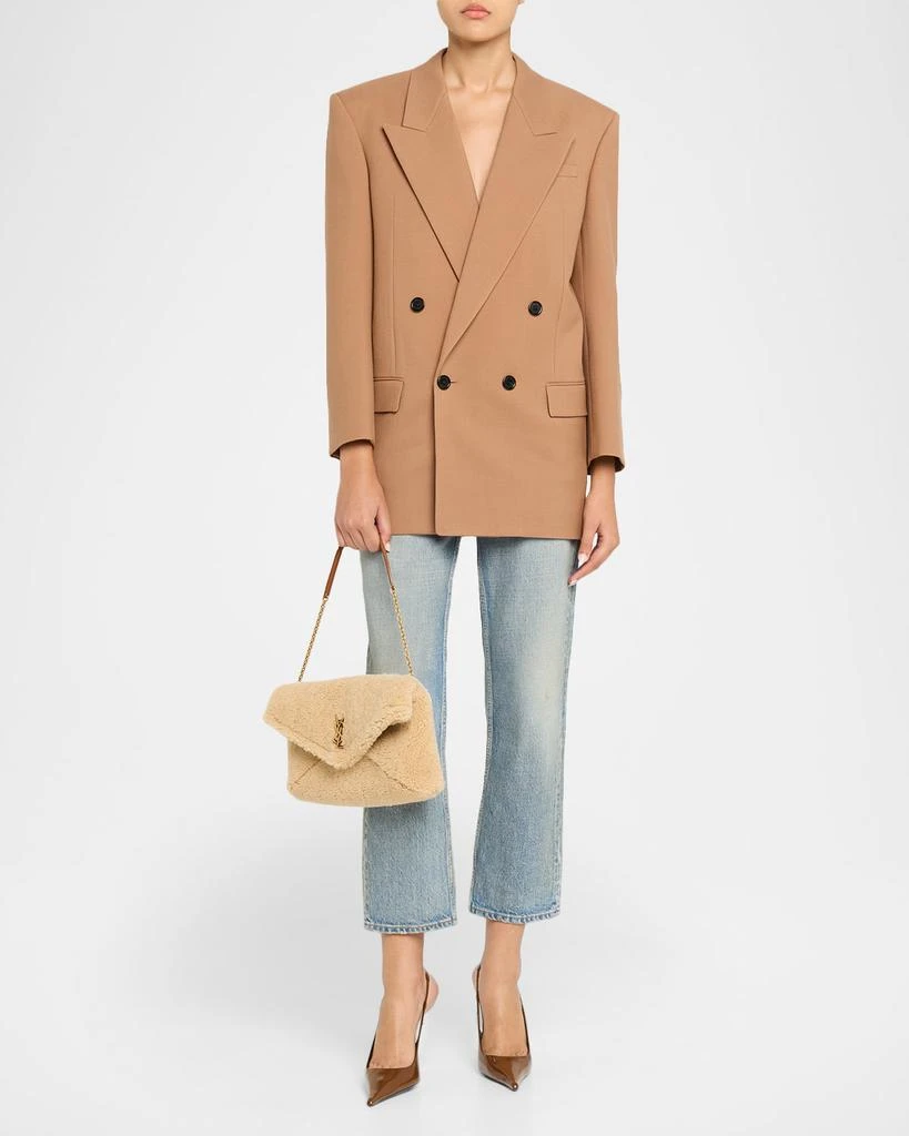 商品Yves Saint Laurent|YSL Envelope Flap Shoulder Bag in Shearling,价格¥17610,第5张图片详细描述