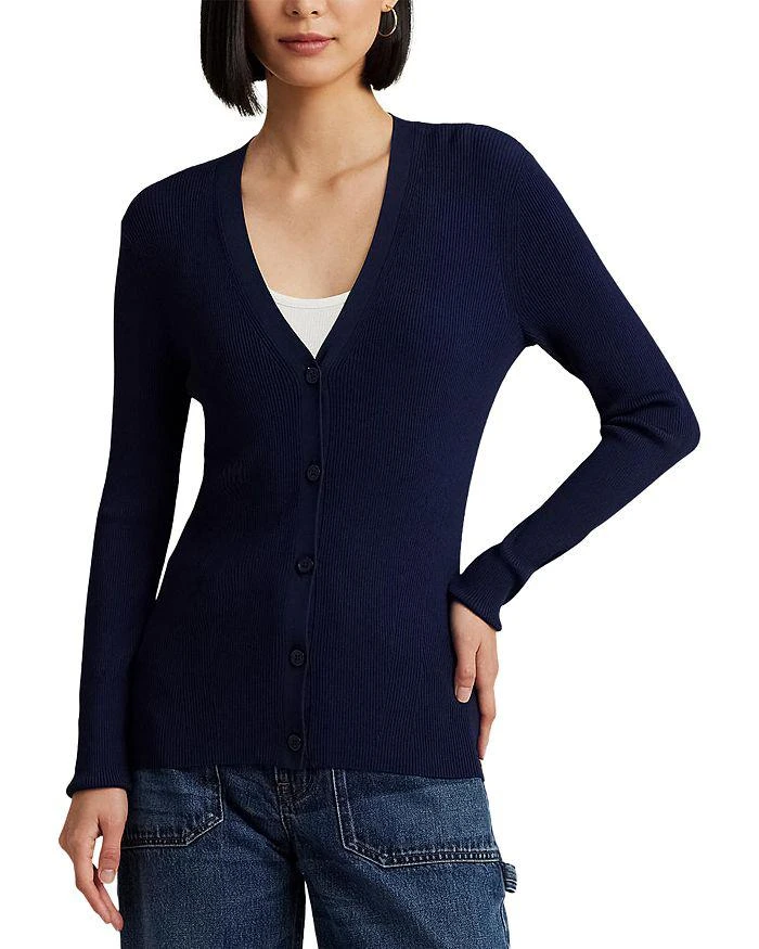 商品Ralph Lauren|Ribbed V Neck Cardigan,价格¥646,第1张图片