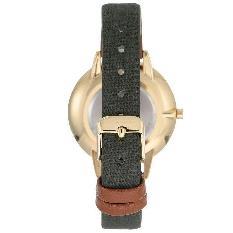 商品Nine West|Women's Olive Green Canvas Strap Watch 38mm,价格¥367,第2张图片详细描述