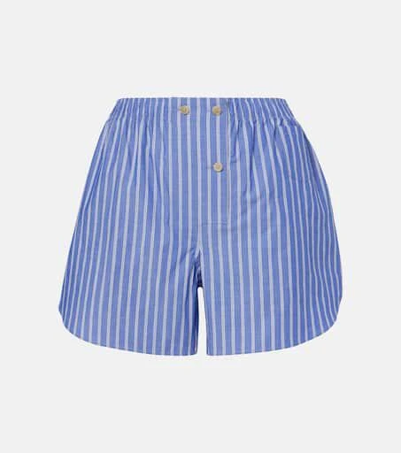 商品The Row|Nicasia striped cotton poplin shorts,价格¥7795,第1张图片